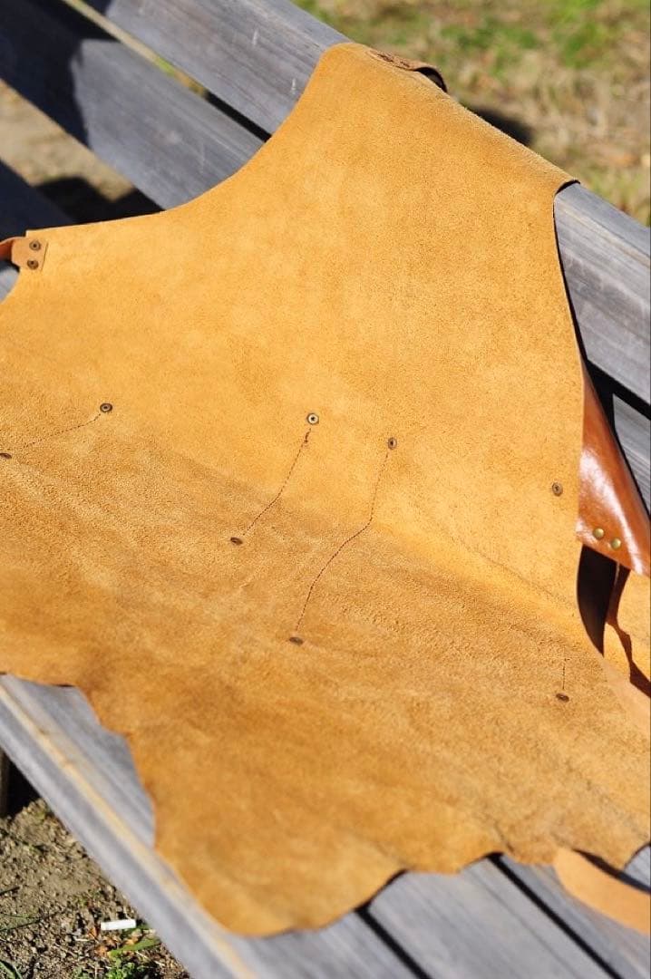 レザーエプロン ブラウン 2ポケット