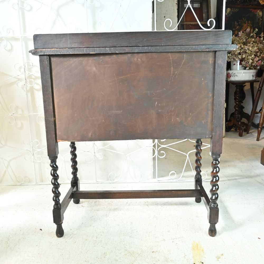 L3705-5 英国アンティーク スモール チェスト 2段 レンジ台 花台 収納