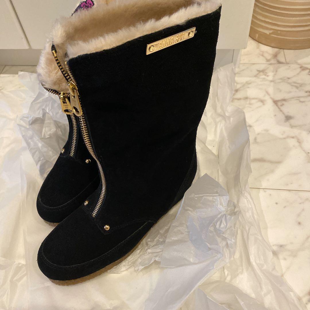【ANNA SUI】 アナスイ未使用 ロングショート2way ブーツ23.5cm