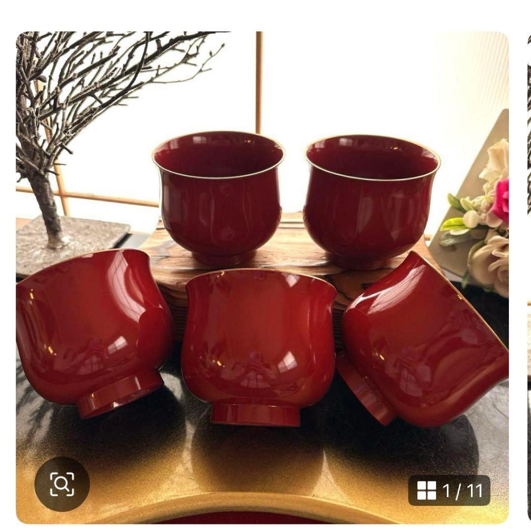 春慶塗り・椿皿