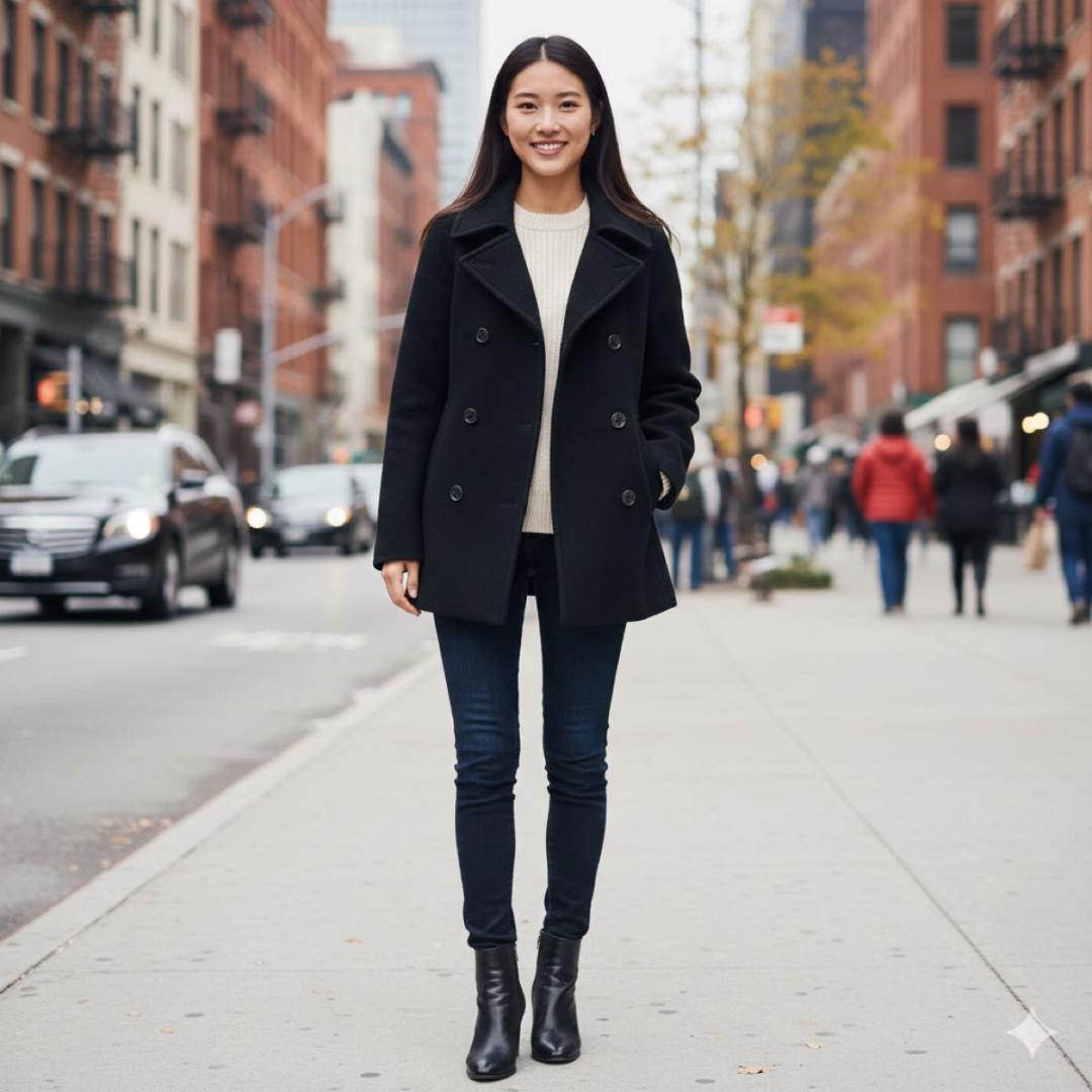 美品 マーガレットハウエル ピーコート アンゴラ カシミヤ カシミアブラック