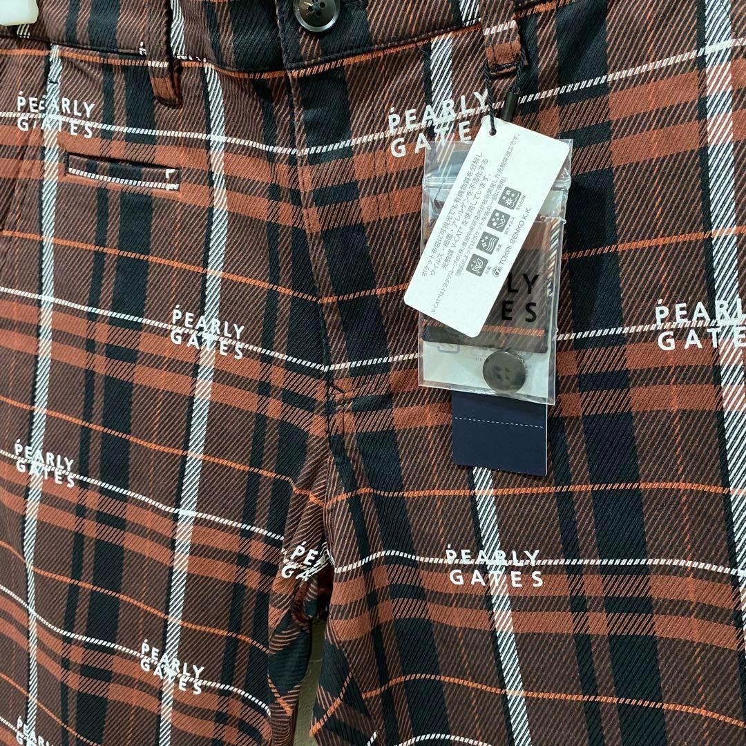 新品【PEARLY GATES】パーリーゲイツ　コットンストレッチチェックパンツ
