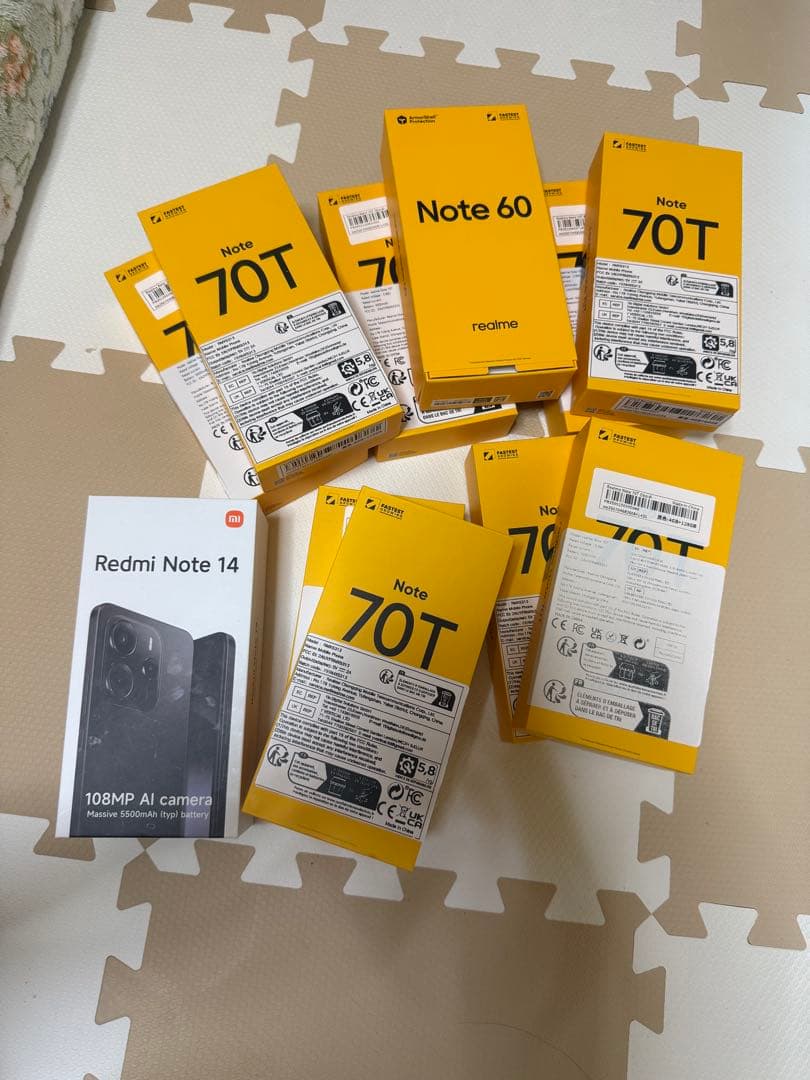 realme Note 70T,note60,remid note14 11台
