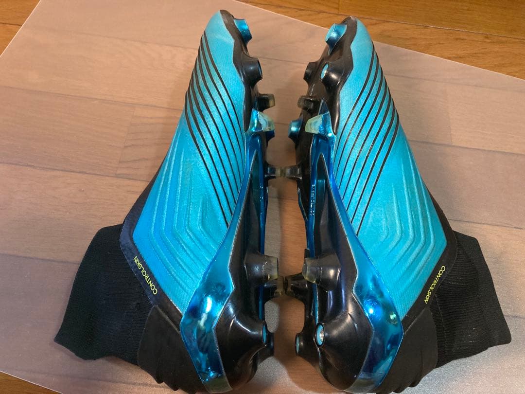 アディダス プレデター19+ sg 27.5cm ブルー サッカースパイク 緑