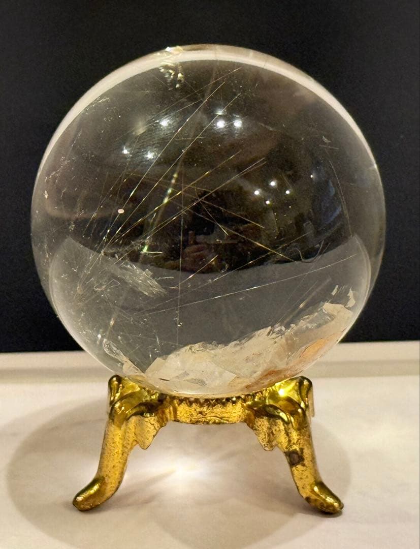 激レア⭐︎ クォーツインルチルクォーツ スフィア 丸玉 約4cm 水晶 天然石