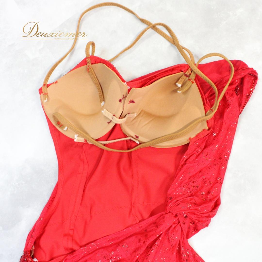 【社交ダンス衣装】レッド HIROKO YAMAGUCHI ドレス ワンピース