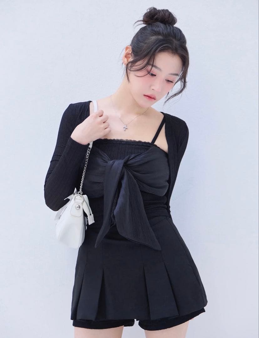 トップス yilon RIBBON CAMI SET TOPS