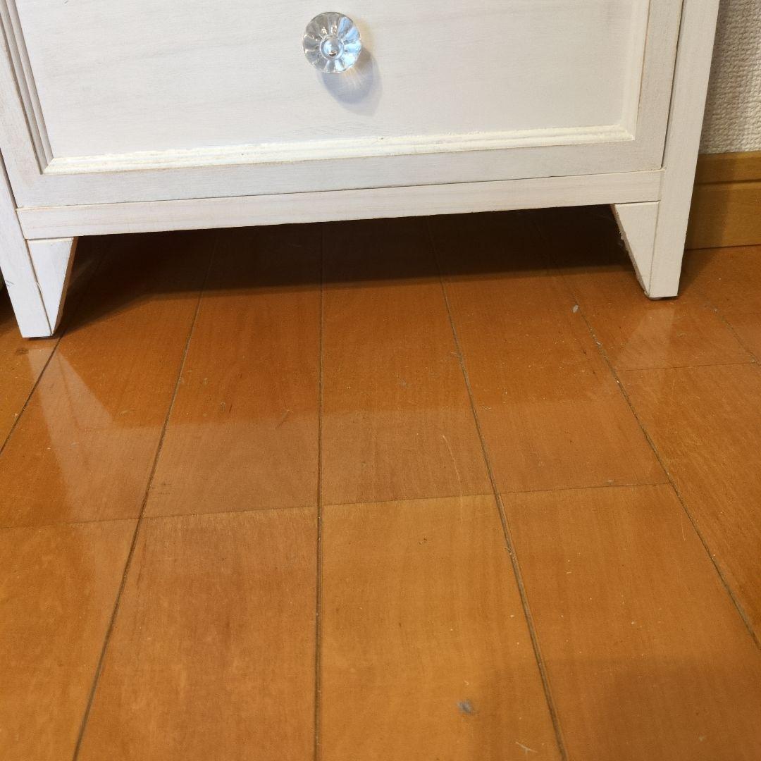 ホワイト 5段チェスト　使用品