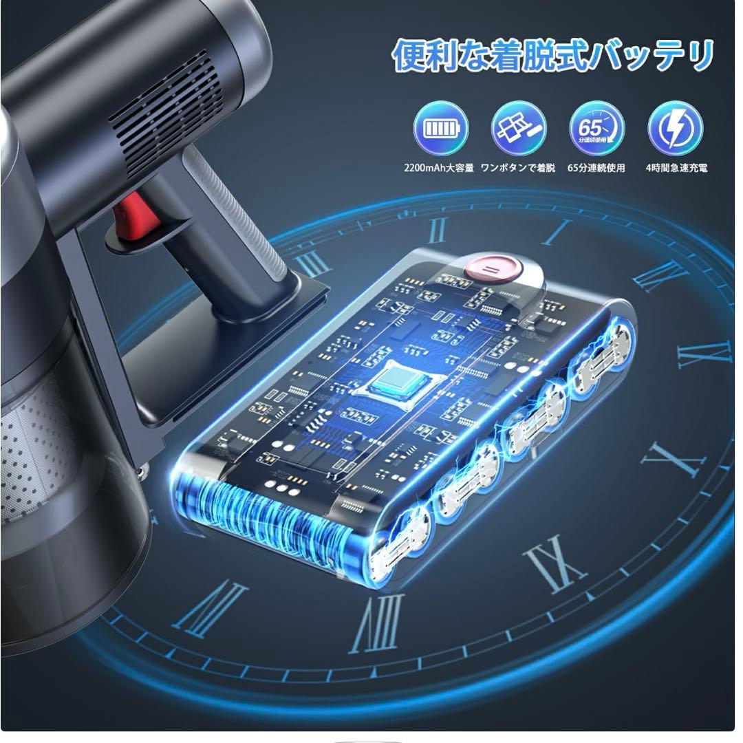 掃除機　強力　LEDライト　液晶ディスプレイ　コードレス　サイクロン式　新品