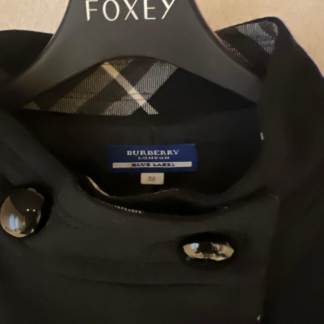 BURBERRY BLUE LABEL黒 半袖 ミニワンピース ベルト付き