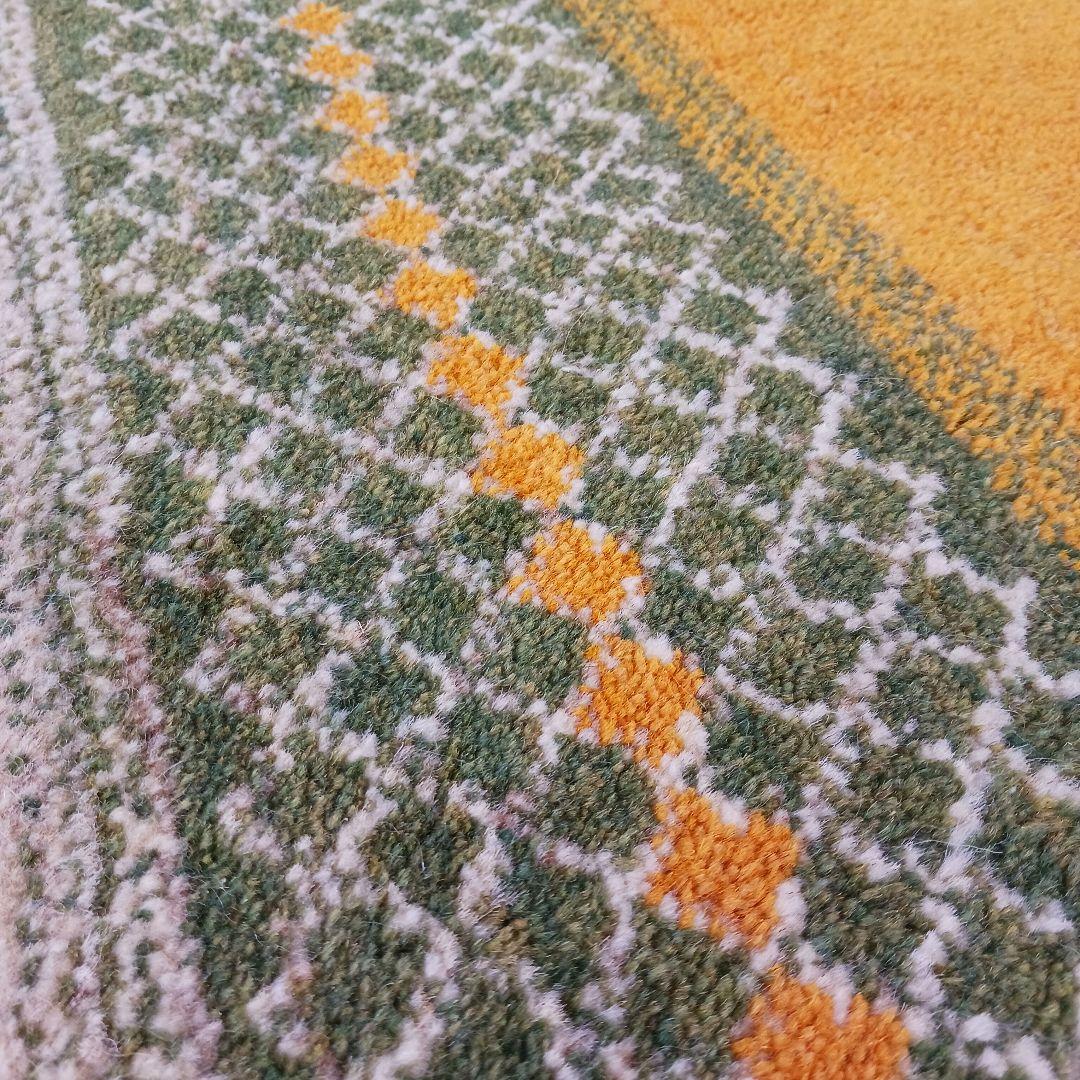 専用Y2743 イラン ギャッベ ウール絨毯 手織り 85×60㎝ マット