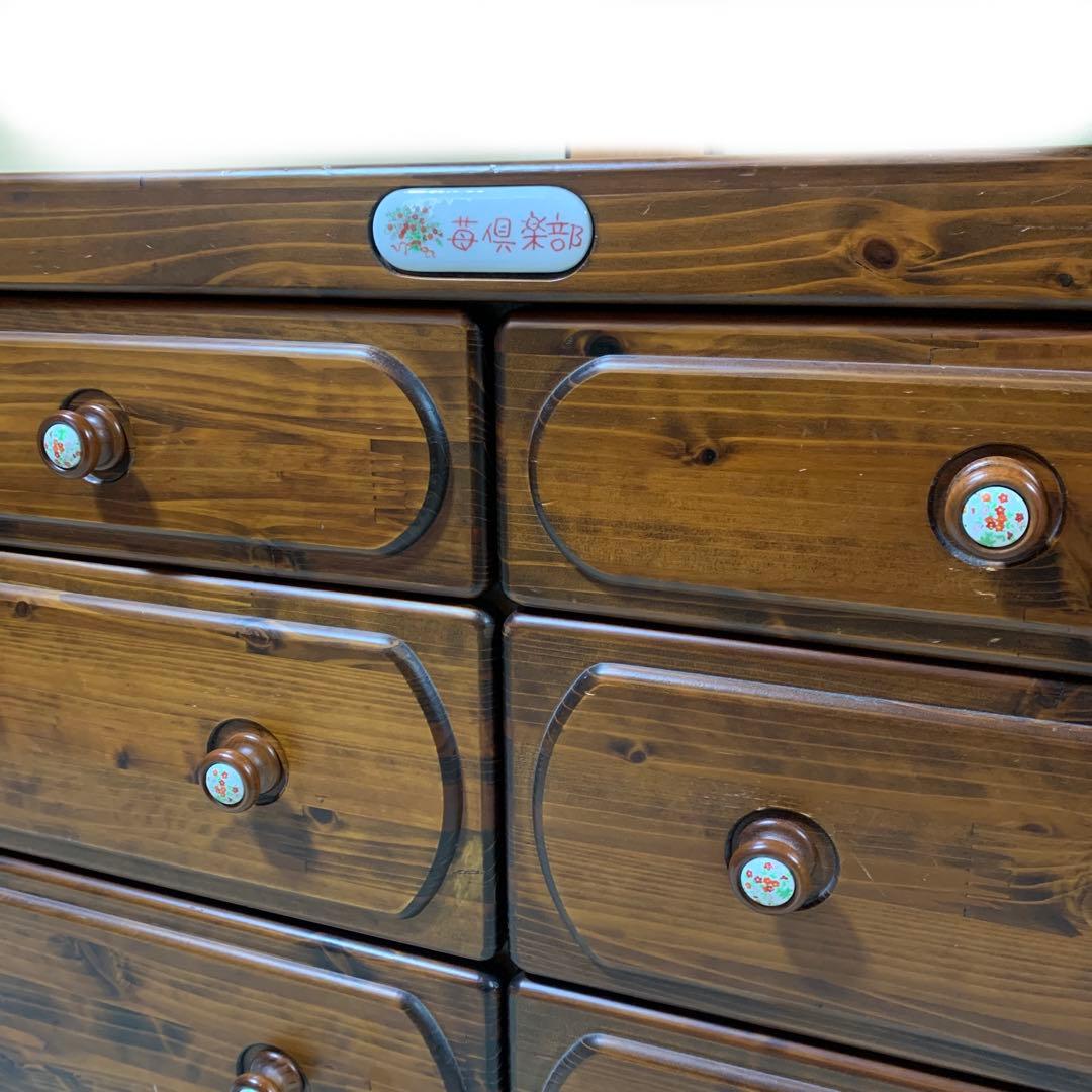 昭和レトロタンス　いちご柄