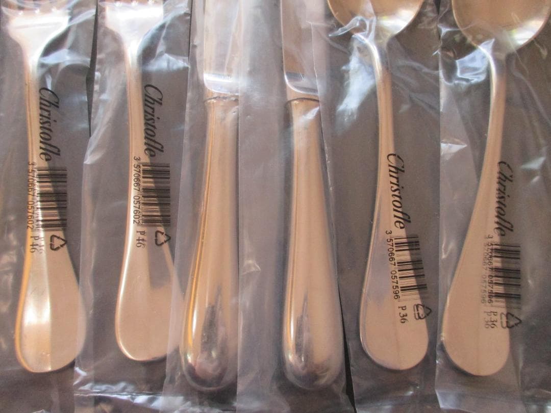 未開封極美品☆仏蘭西 高級銀器クリストフル　カトラリー６本ステンレス　フィデリオ