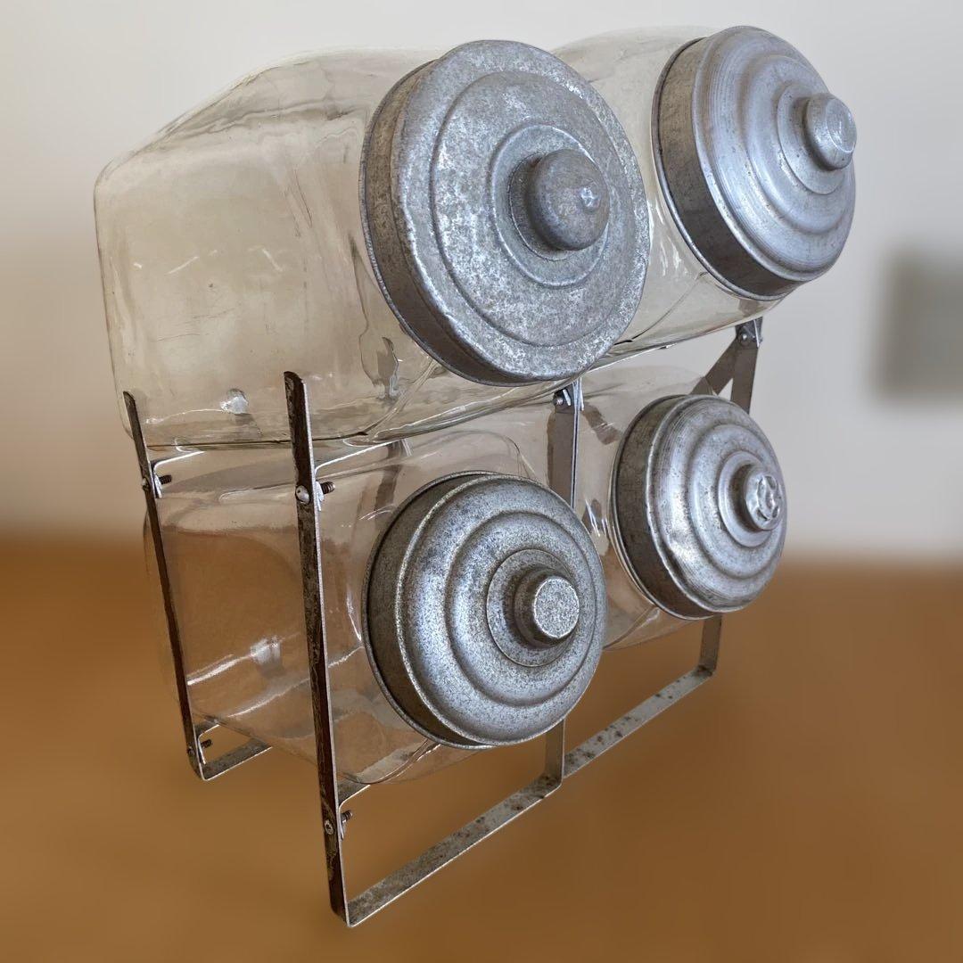 駄菓子屋瓶　4個セット アンティーク　shop 什器