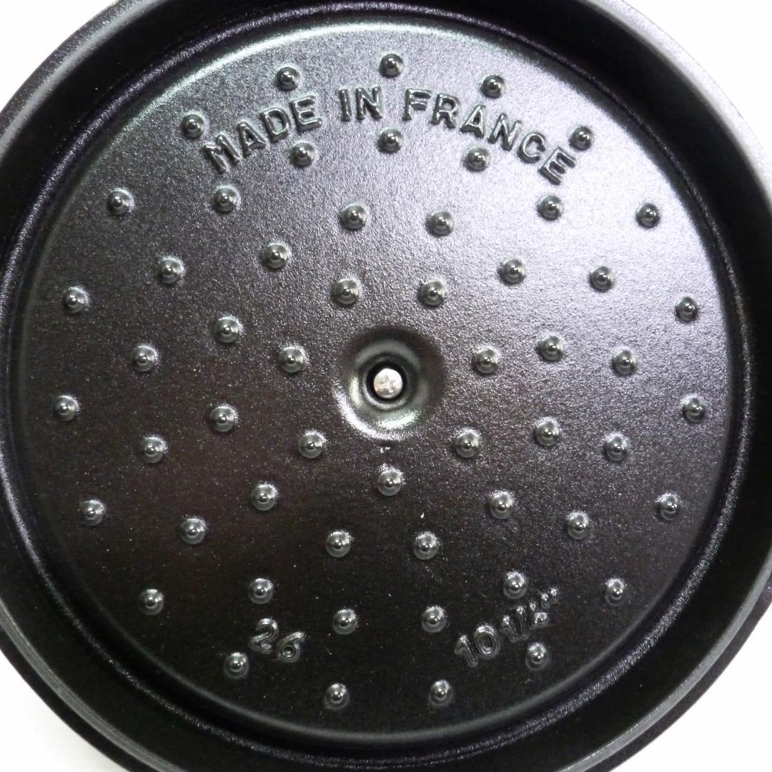 staub ストウブ シャロー ココットラウンド ブラック 26cm