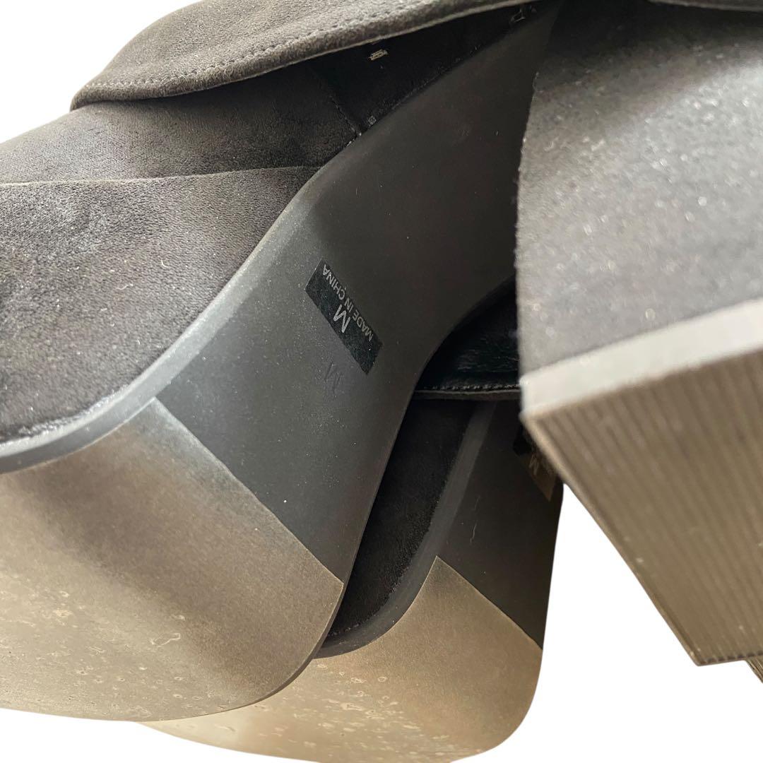 ✨極美品✨エモダ/ルーズフレアカバーフィットブーツ/ロングブーツ/ブラック/M