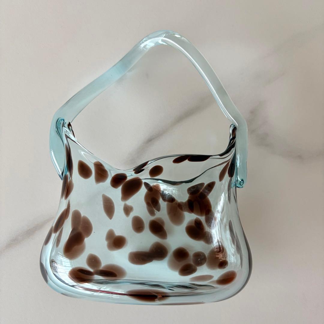 【Sghr スガハラガラス】サック＊サイレントムーン・手作りガラス製花瓶（美品）