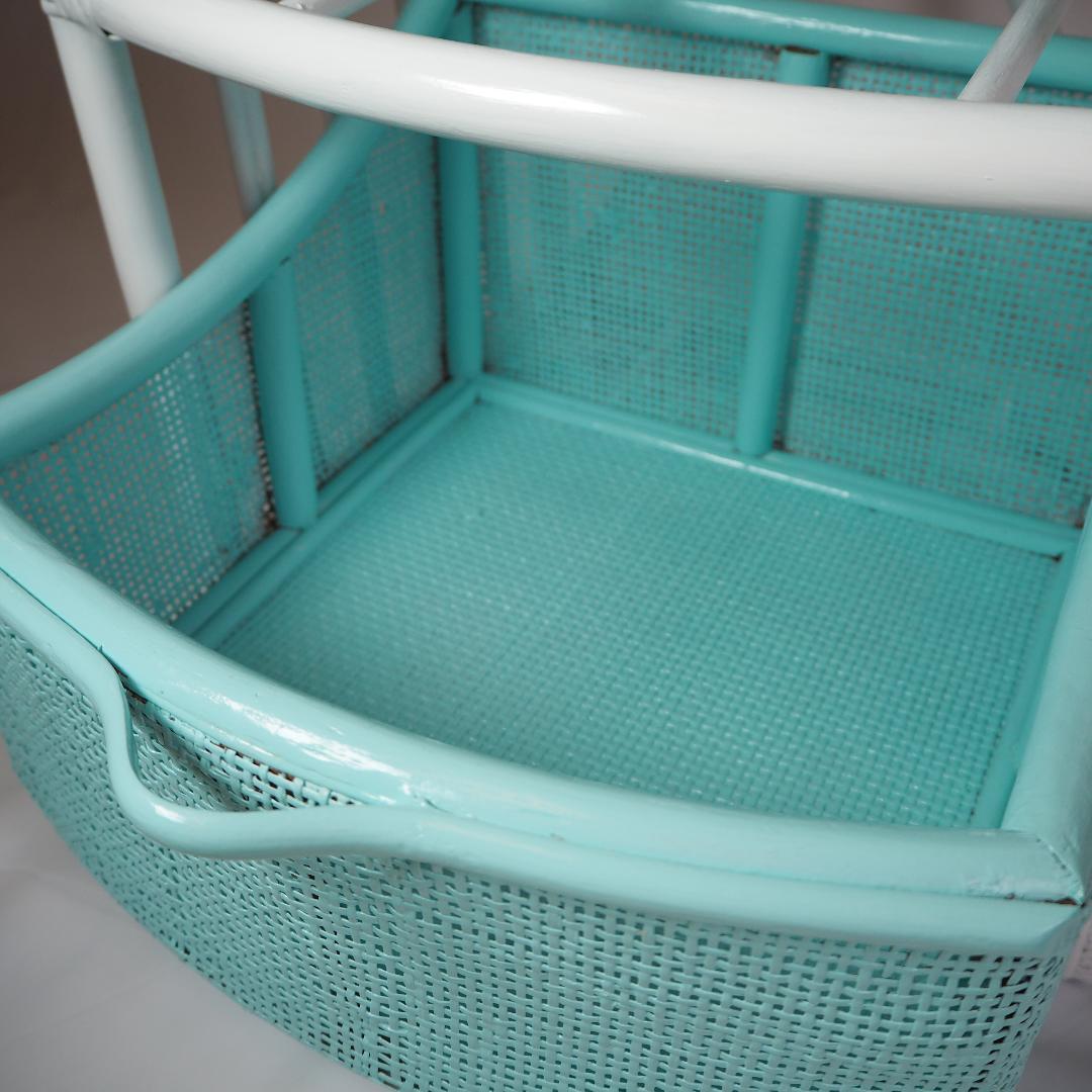 ヴィンテージ Tiffany 鏡台 ドレッサー ラタン 籐 チェスト 昭和レトロ