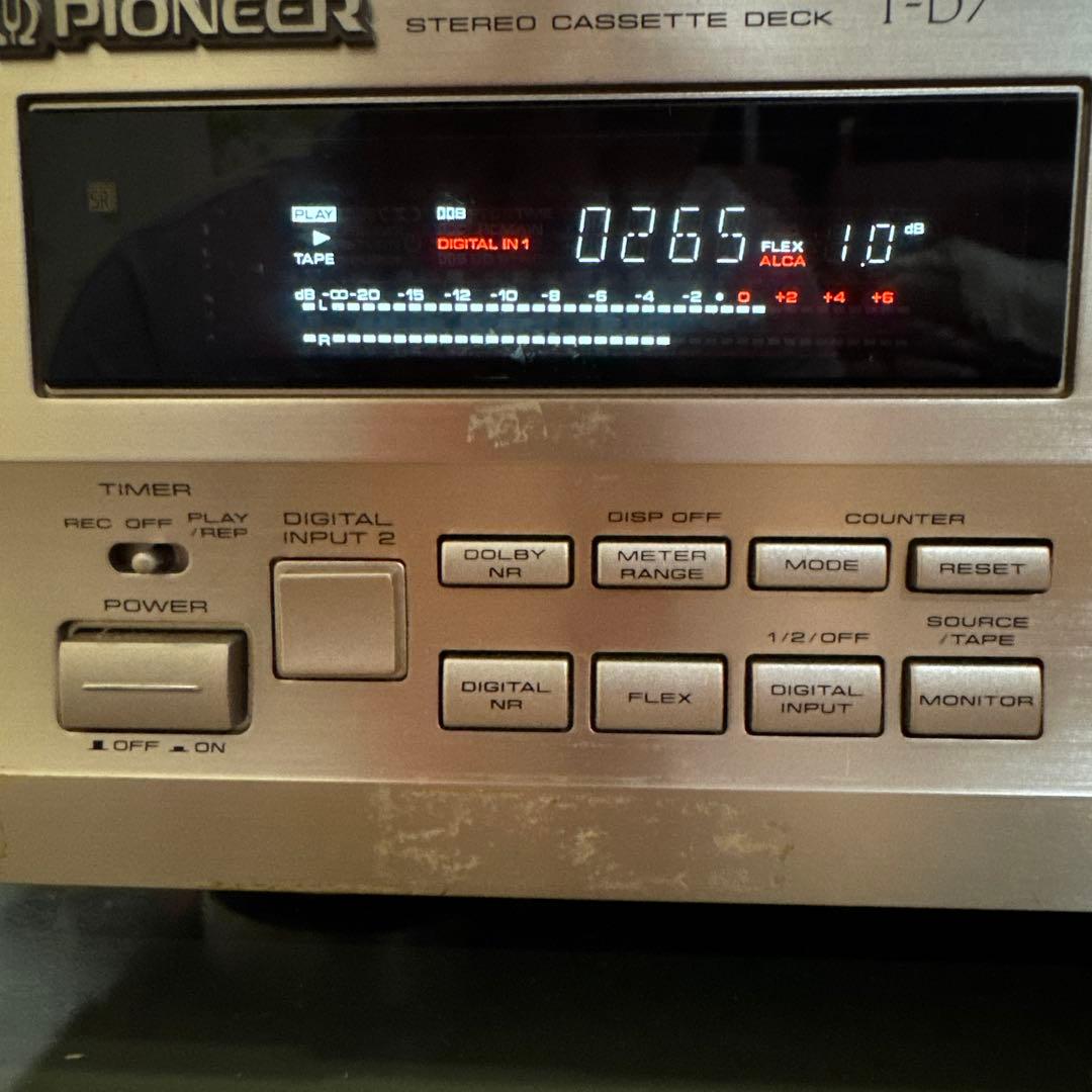 【動作品】Pioneer T-D7 パイオニア カセットデッキ リモコン付き