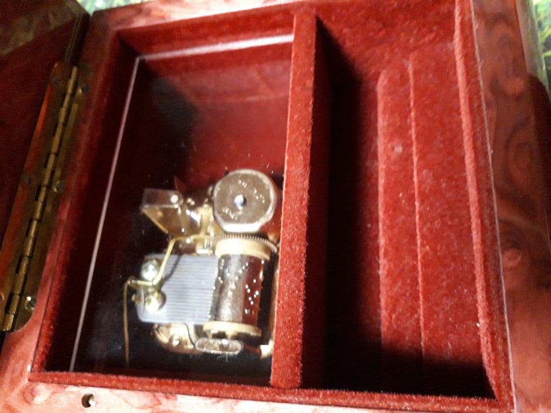 イタリア製 オルゴール REUGE 宝石箱 スイス リュージュ 木製