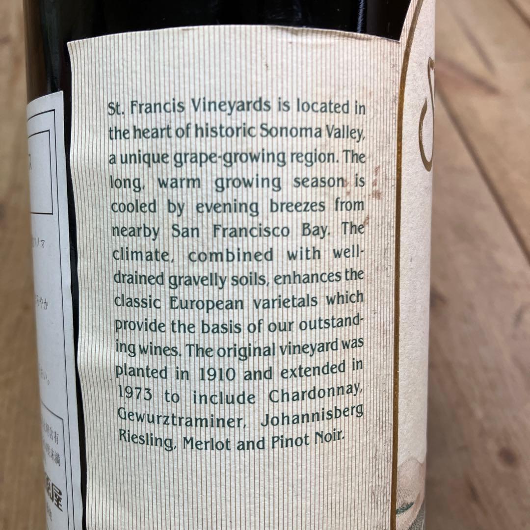 E-壁 ソノマヴァレー メルロー セントフランシス フルボトル 赤ワイン 古酒