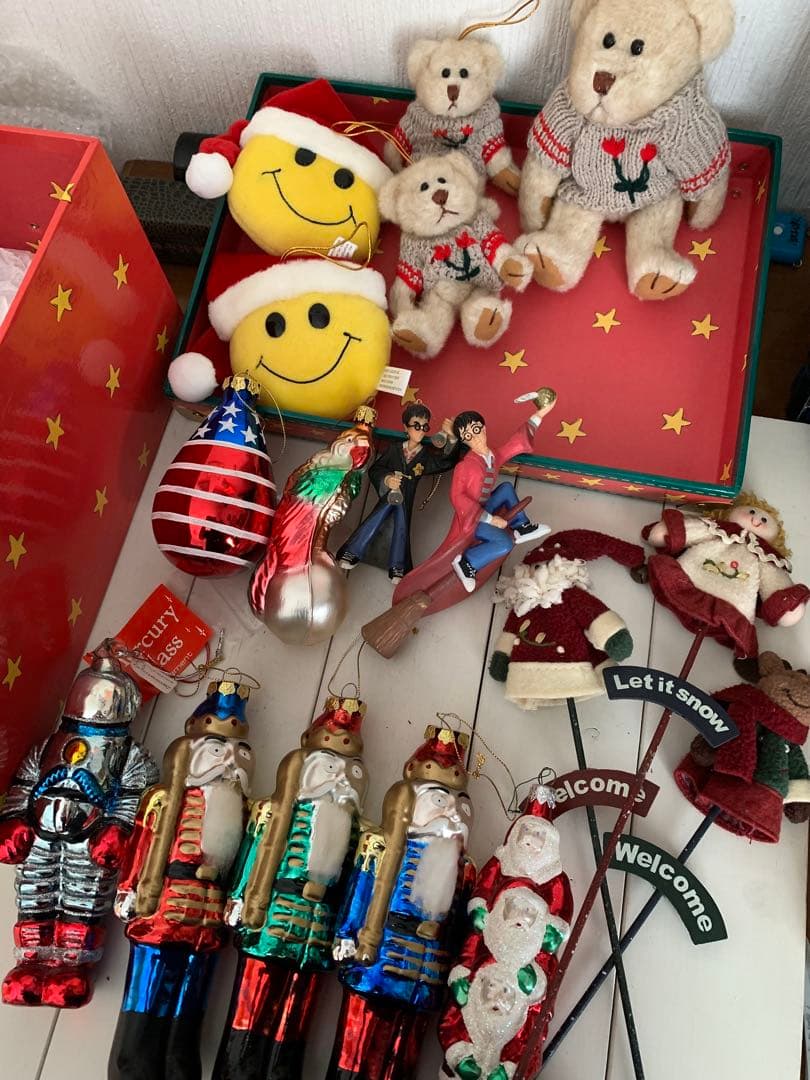 アメリカ　クリスマスオーナメント アメリカンカントリー収納BOX入り　16