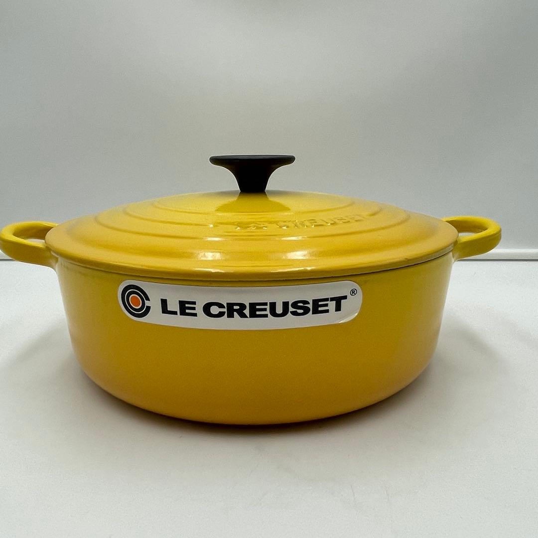 未使用　ルクルーゼ　ココット•ジャポネーズ すき焼き 24cm イエロー 廃盤色