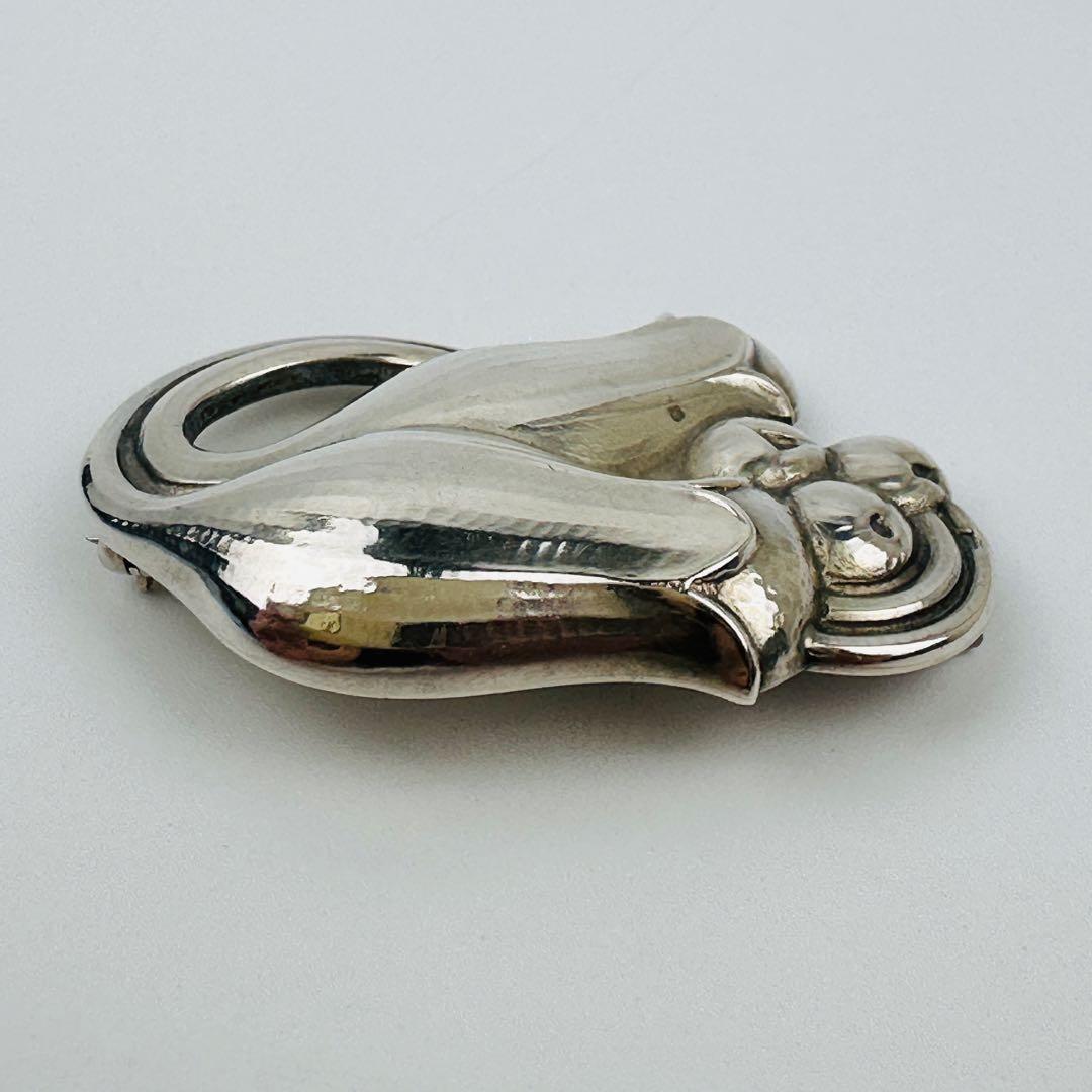 美品　ジョージジェンセン 可愛いスズラン　シルバー 花モチーフ ブローチ