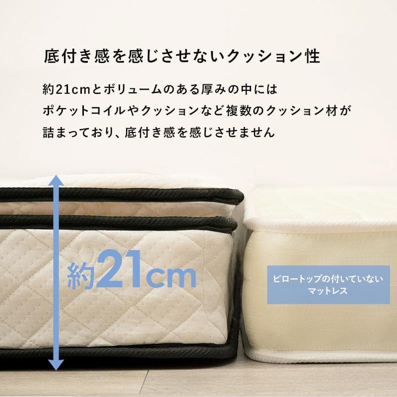 ポケットコイルマットレスSSSサイズベッド ホワイト [8442]