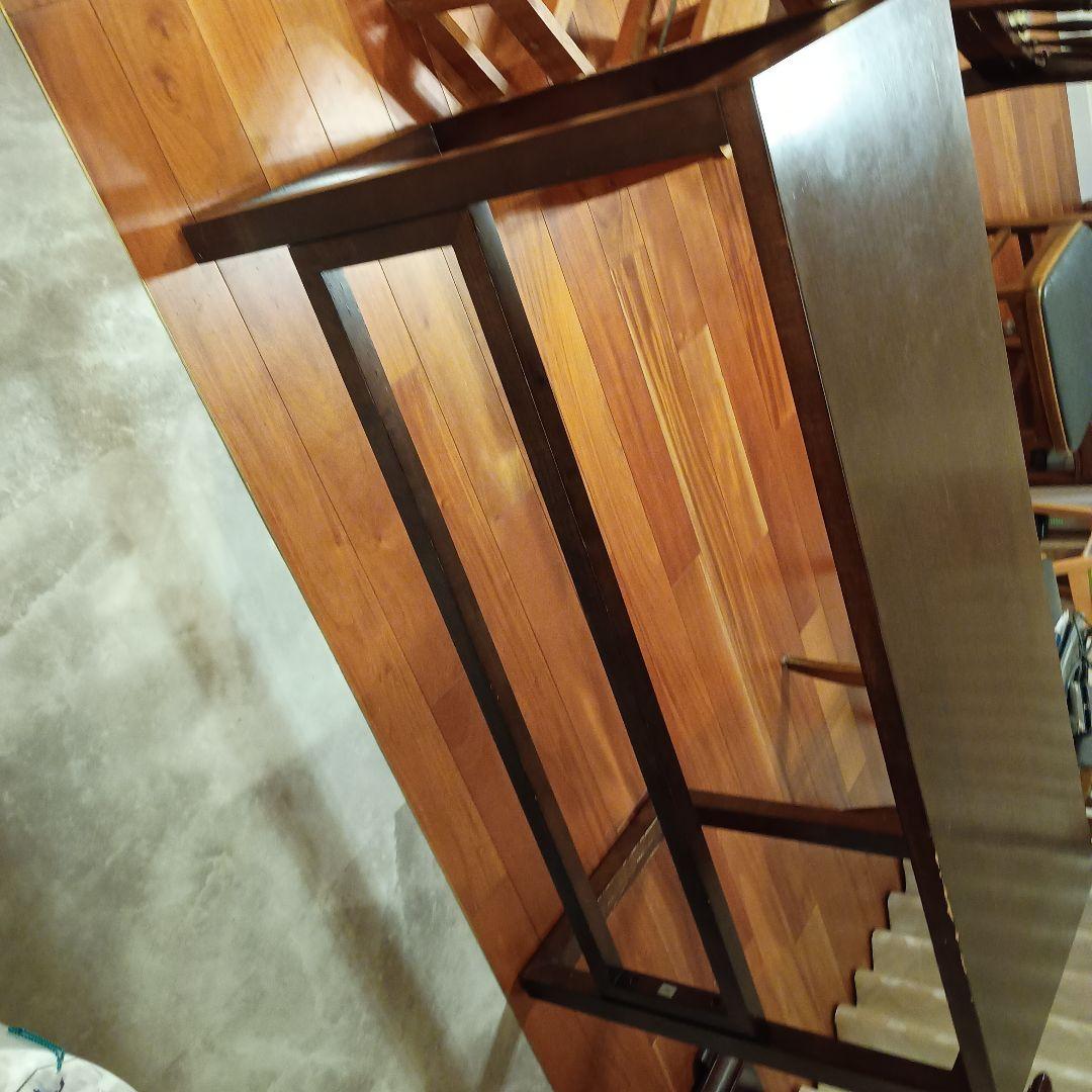 奥行き浅め！ブラウン木製仕事机デスク