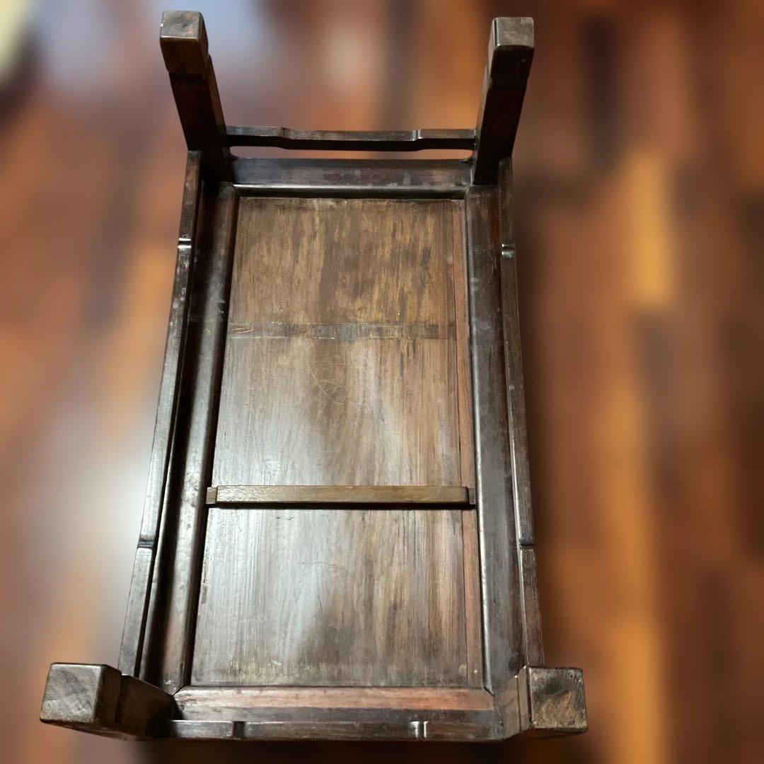 唐木製、シンプル座卓、紫檀、アンティーク