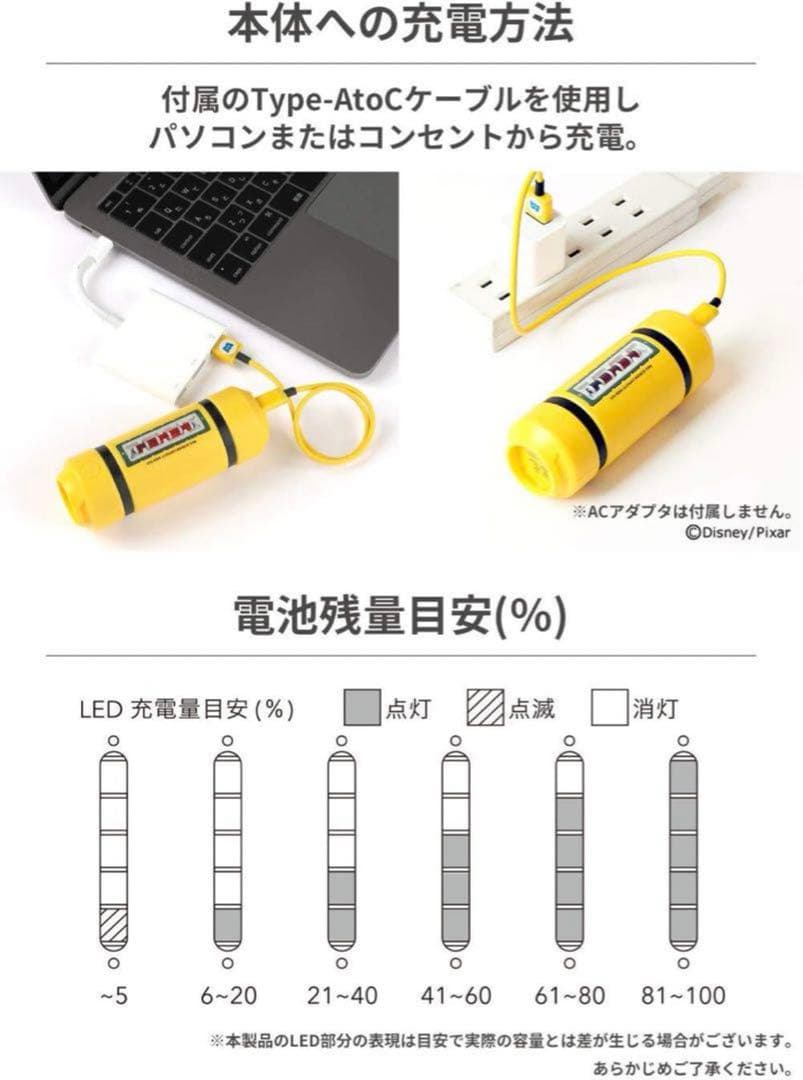 入手困難‼️在庫ラストモンスターズインク モバイルバッテリー 5000mAh充電器