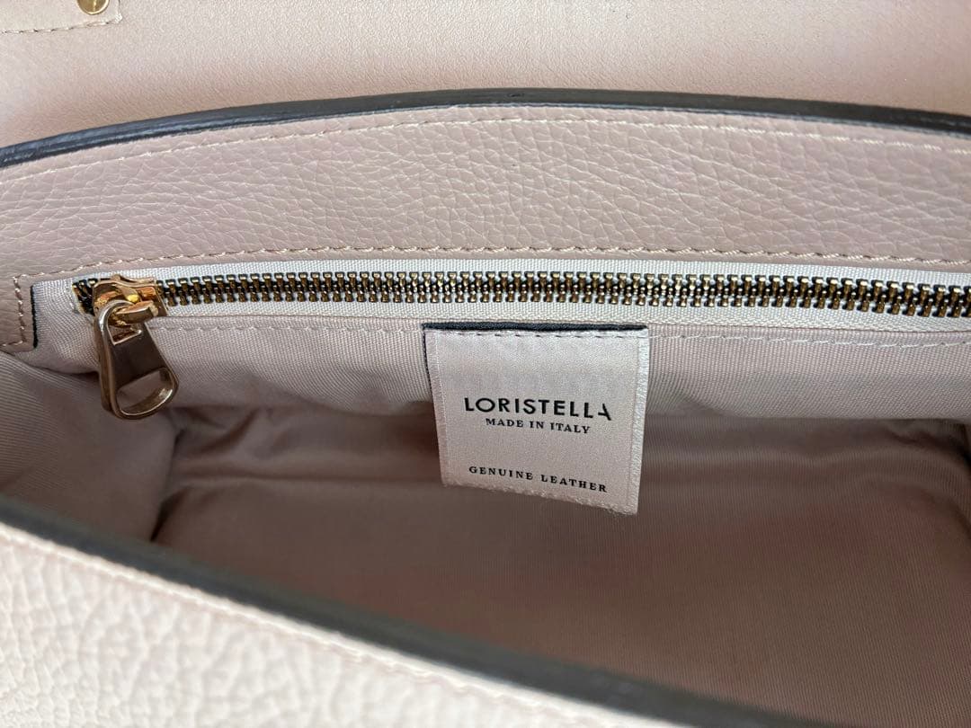 人気完売品 LORISTELLA ハンドバッグ イタリア製　ピンクベージュ