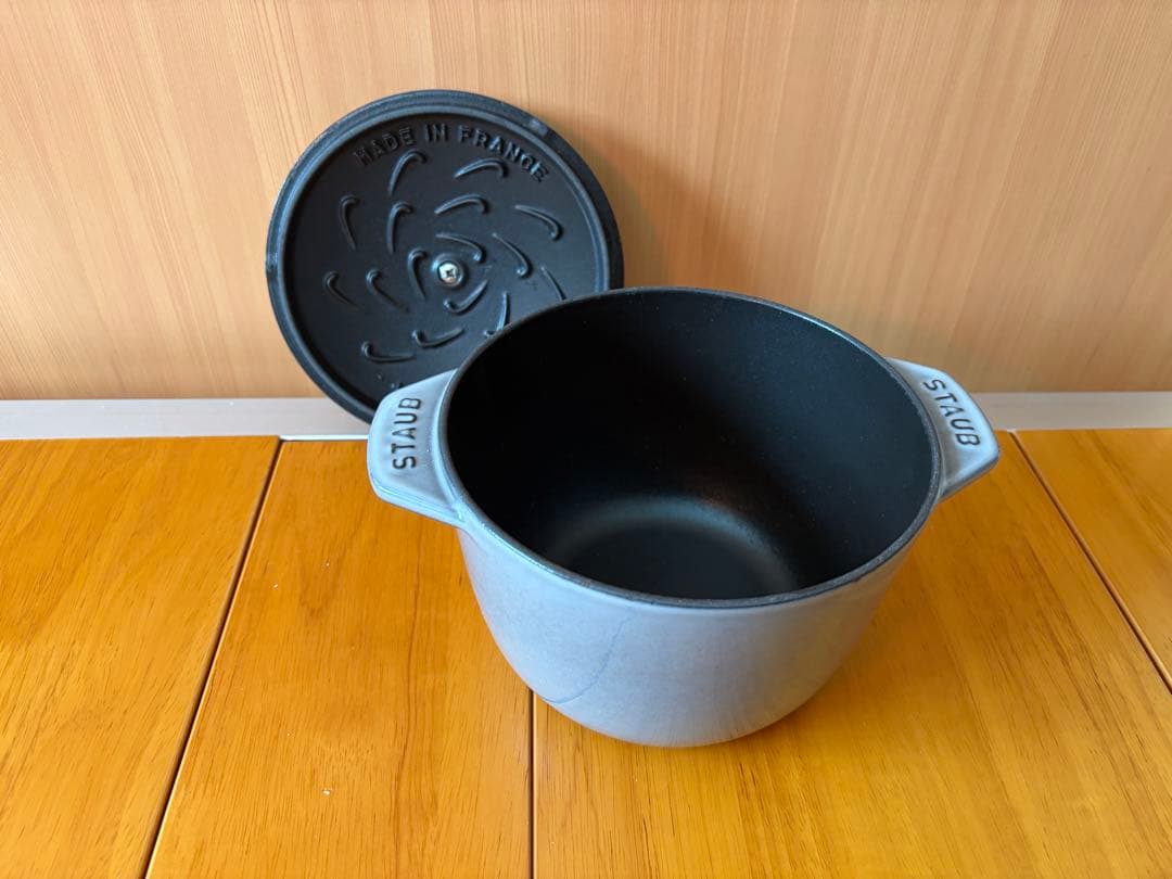 【国内正規品】Staub ラ・ココット de GOHAN 16cm グレー 2合