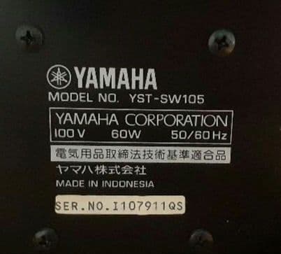 特別価格 YAMAHA YST-SW105 アンプ内蔵 スピーカー
