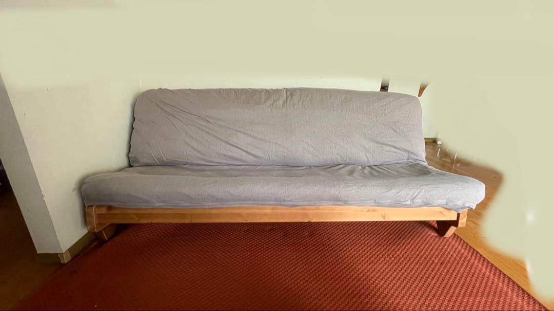 北欧風　木製　ソファベッド　フレーム　布団付きkarup カーラップ