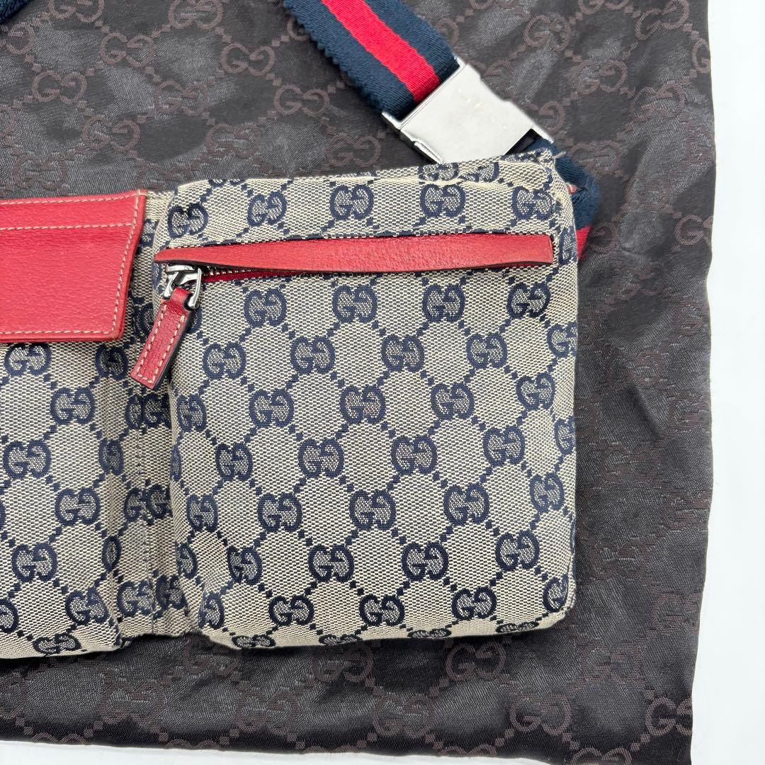 美品 ✨ GUCCI シェリーライン ボディバック ウエストポーチ