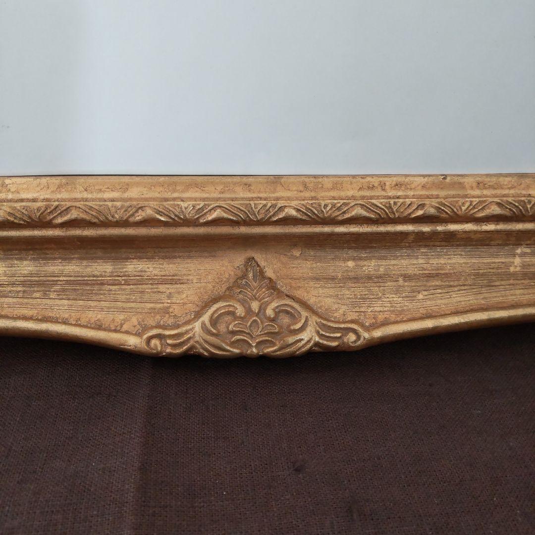 アンティークミラー　(ゴールド)