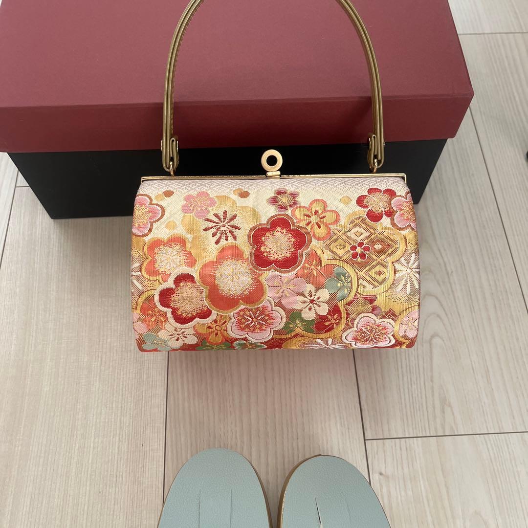 和風バッグと下駄のセット Lサイズ