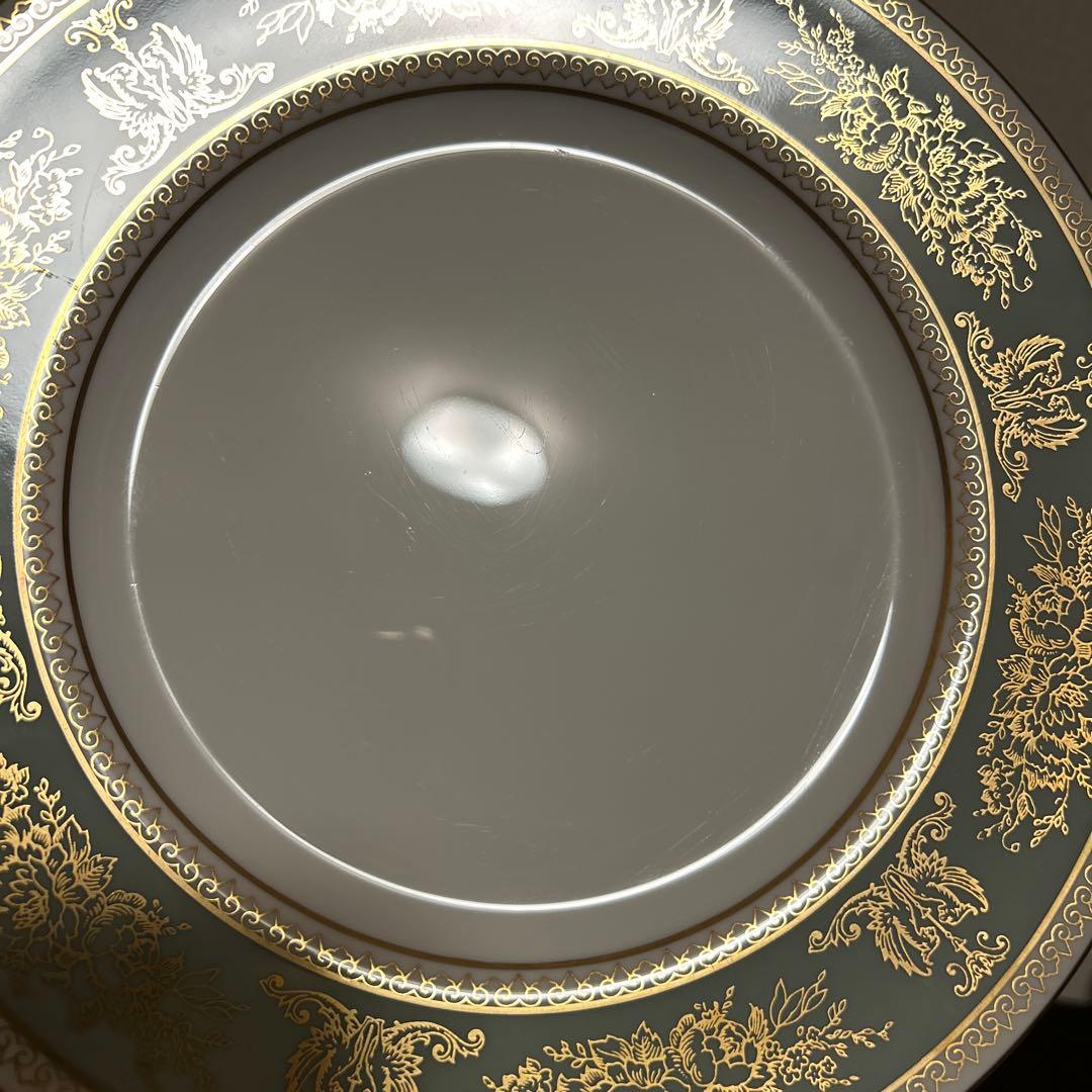 ウェッジウッド　コロンビア　セージグリーン　ディナープレート　22.5cm