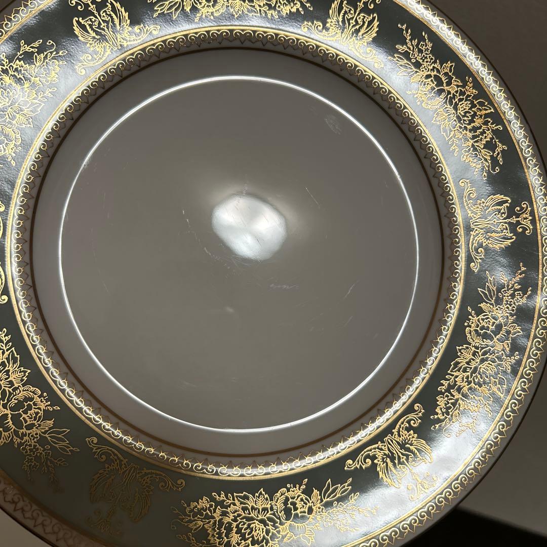 ウェッジウッド　コロンビア　セージグリーン　ディナープレート　22.5cm