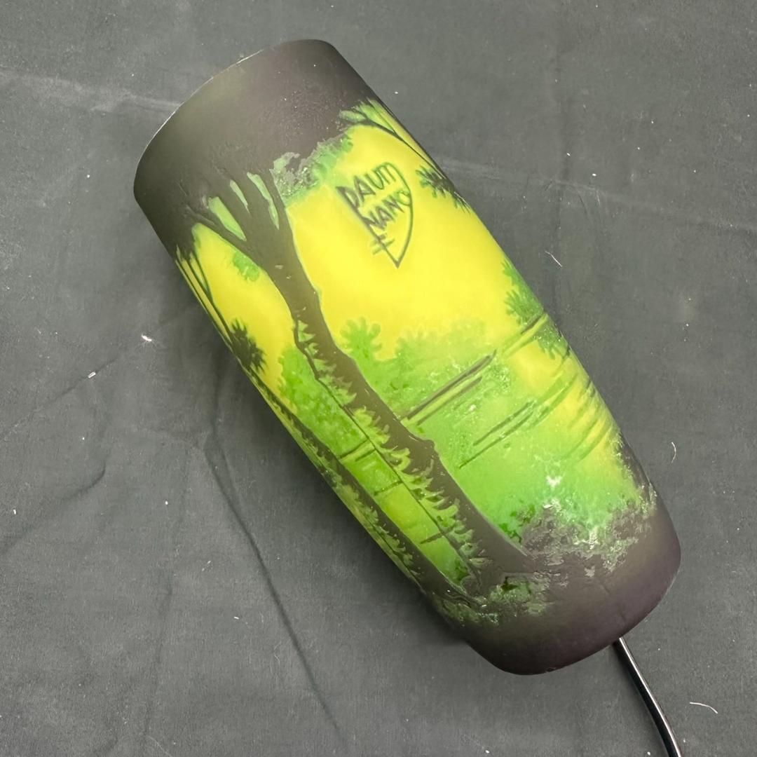 ドームナンシー 筒型 　卓上証明　高さ17.5cm 被せガラス　アンテルカレール