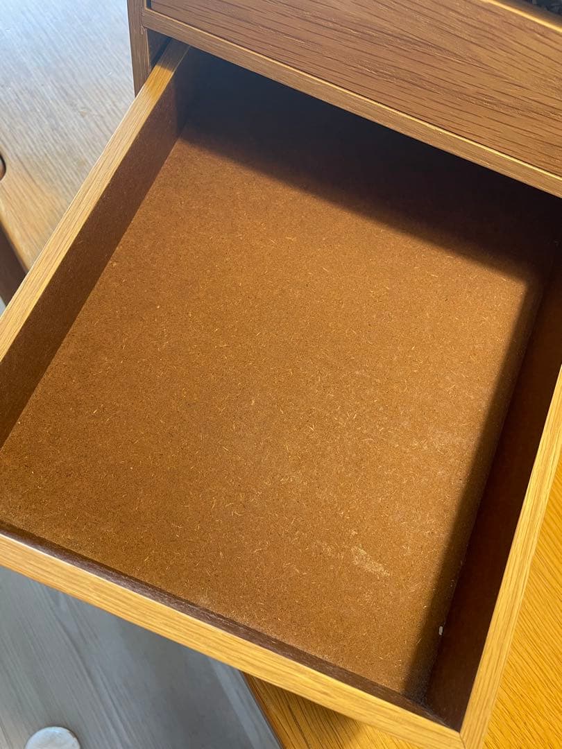 【無印良品】廃盤 小引き出し 4段 オーク材 ステンレスシェルフ用　美品