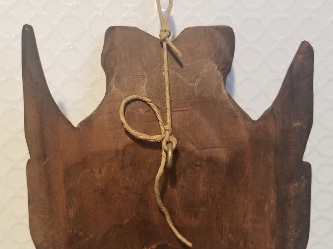 【新年セール】鬼滅の刃 儺舞面具 面具 時代物 骨董 蔵出し 木彫り 能面