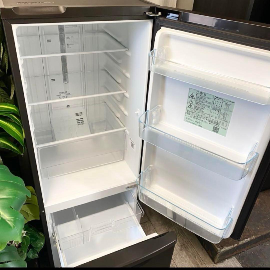 回収込み☆マットダークブラウン冷蔵庫　LED光庫内Panasonic社　168L