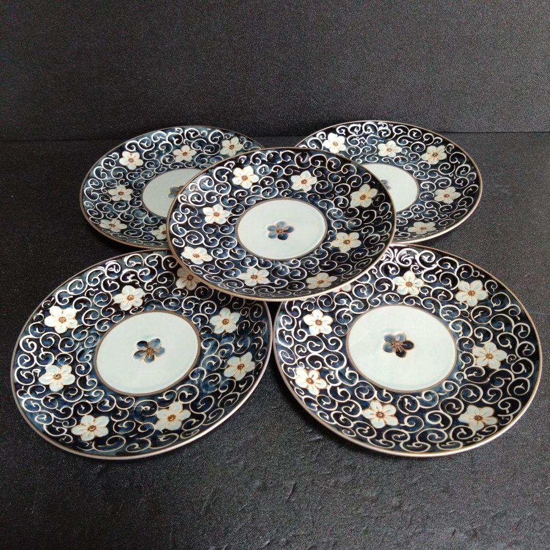 新品 波佐見焼 龍庵窯 中皿5枚　銘々皿　お祝い　テーブルコーディネート