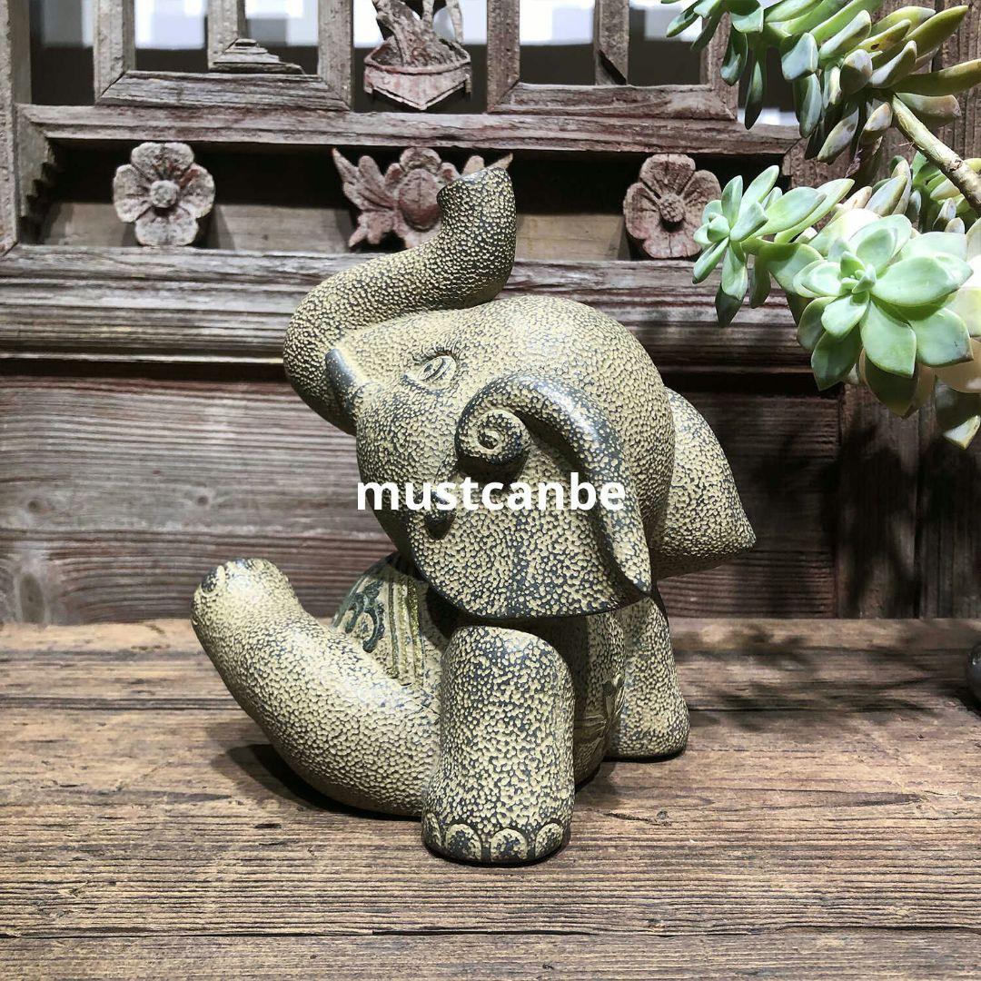 石像 彫刻吉祥象 応接間 書斎 茶室 開運 風水 招財 装飾品 工芸品 置物