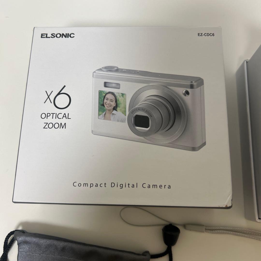 自撮り機能付 光学6倍ズーム デジタルカメラ EZ-CDC6