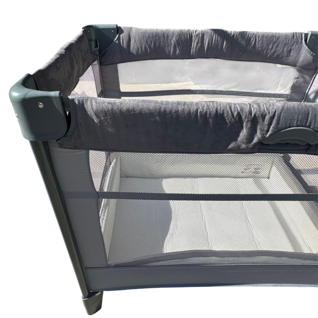 〚美品〛✦Aprica ココネルエアープラスAB ベビーベッド グレー✦