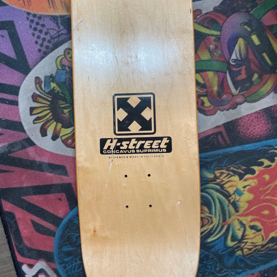エッチストリート　h-street スケートボードデッキ グレー訳あり